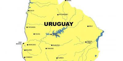 Mapa Urugvaj reke