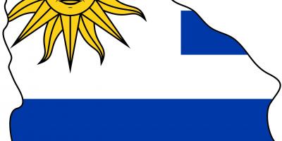 Mapa Urugvaj zastavu