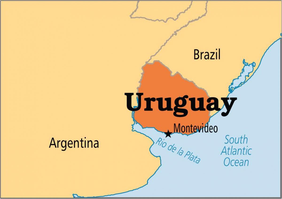 Urugvaj mapa kapitala